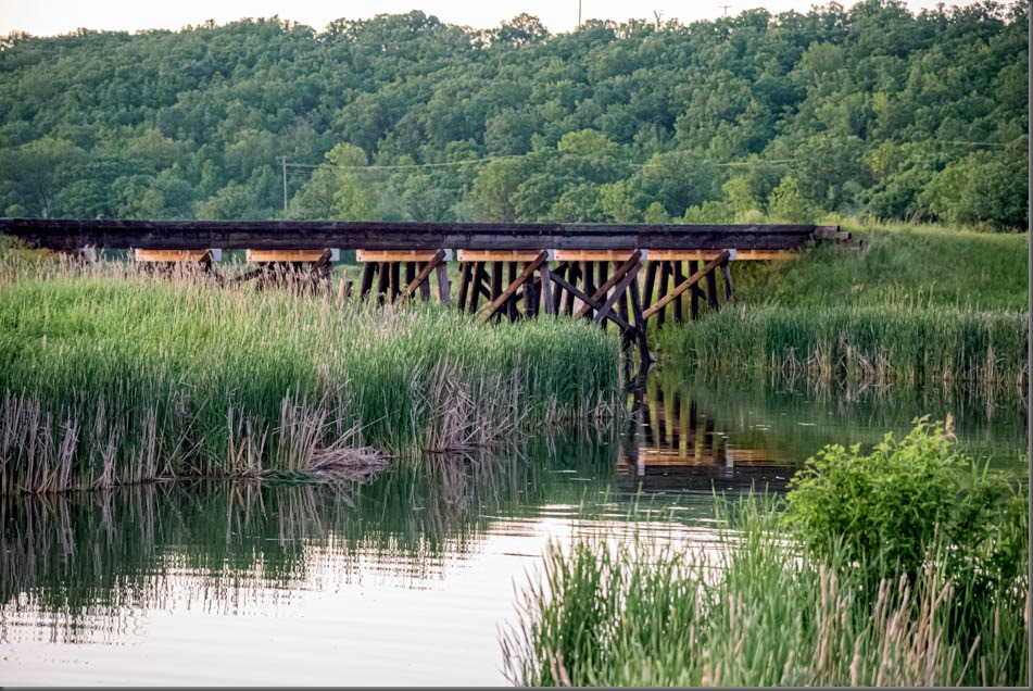 Old Tressle Bridge along Grass Lake, Manitoba